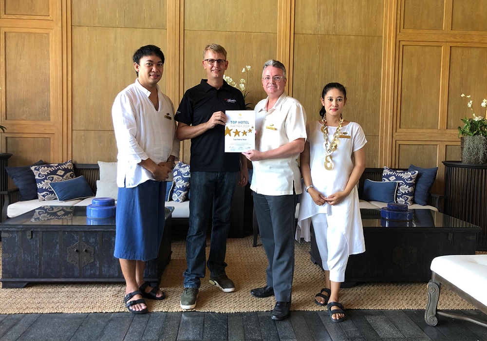 Cape Nidhra Hotel, Hua Hin, Awarded “Top Hotel Partner 2019” from Schauinsland Reisen