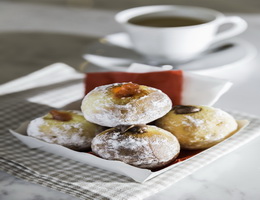 Nutella & Strawberry Jam Doughnut at Café Kantary