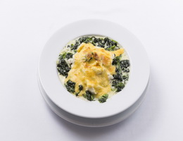 Baked Spinach and Mozzarella with Crab  At Kantary Hotel, Ayutthaya